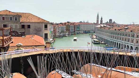 Dissuasione piccioni impianto elettrostatico e aghi Venezia