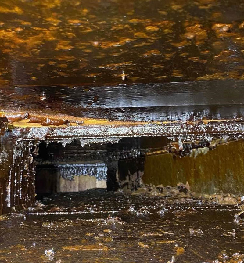 Pulizia cappa interno prima