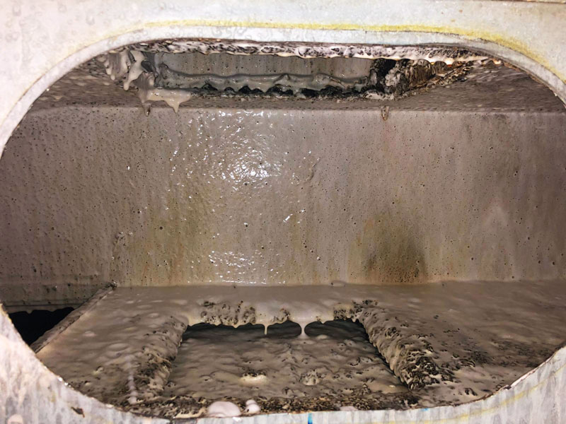 Lavaggio interno cappa